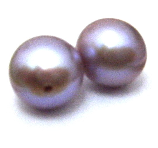 Natural Colours 7.5-8mm Half Drilled Round Pair